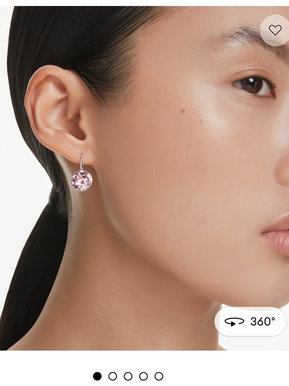 Swarovski mini Bella Blush Pink Crystal Drop Earrings New In Box - Picture 3 of 8